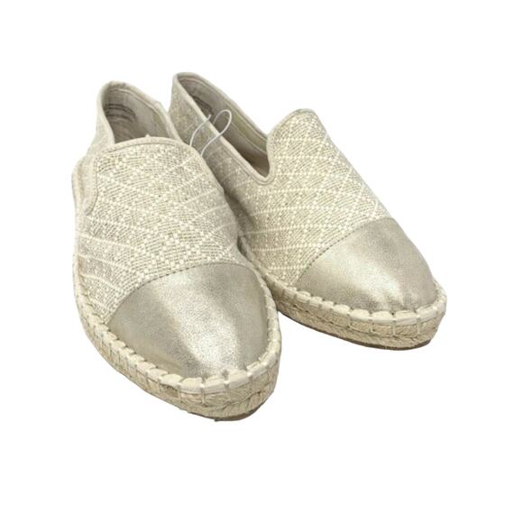 Universal Thread Slip On Espadrille Mule Loafers Women's Size 11 Cream NWT - Picture 1 of 8